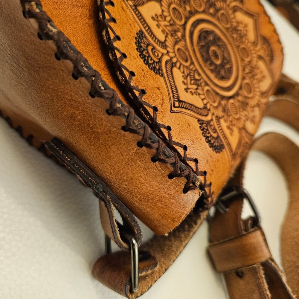 Handmade Egyptian Natural Camel Leather Cross Bag